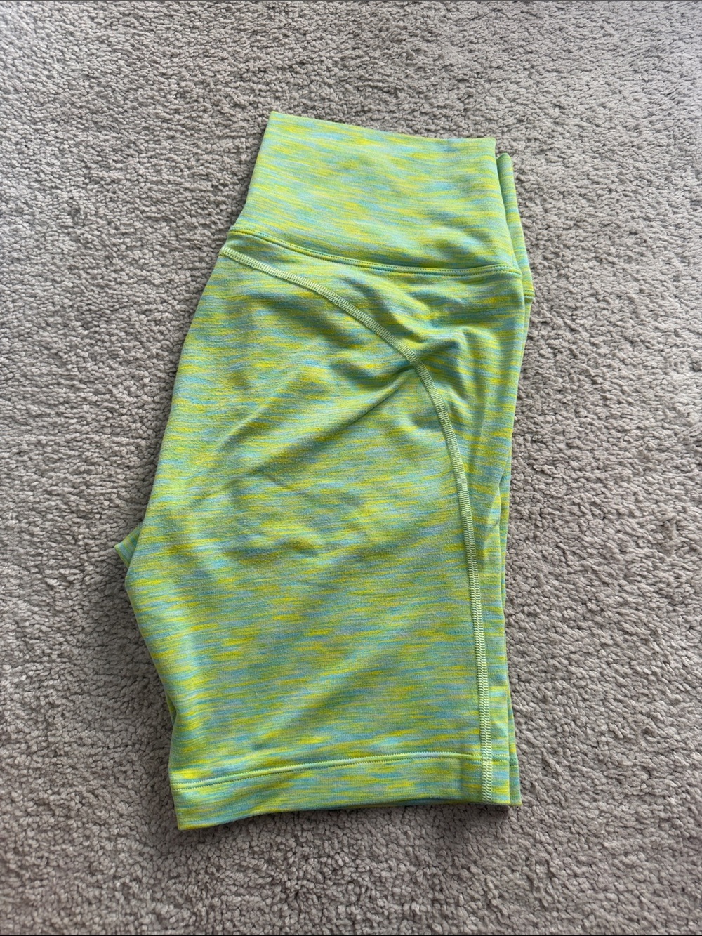 Outdoor Voices Spacedye green sports bra and biker shorts set - Picture 8 of 9